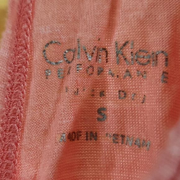 Calvin Klein Performance Women's Racerback Inset Short-Sleeve Top - Picture 3 of 4